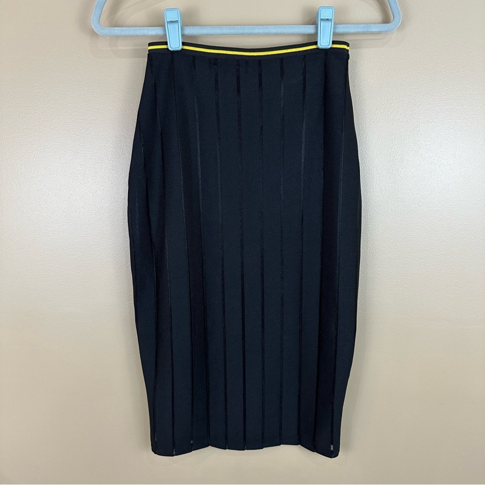 Missguided Black Sheer Striped Skirt sz 1 NWT Witchy Goth Vamp Whimsigoth - Picture 5 of 11